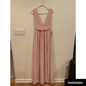 Lulus Heavenly Hues Blush Maxi Dress